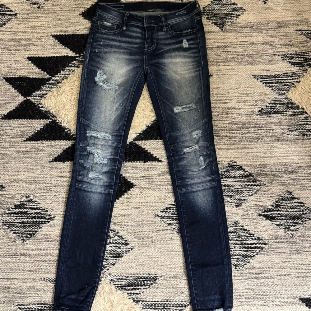 Buckle Black Womens Ankle Skinny jeans